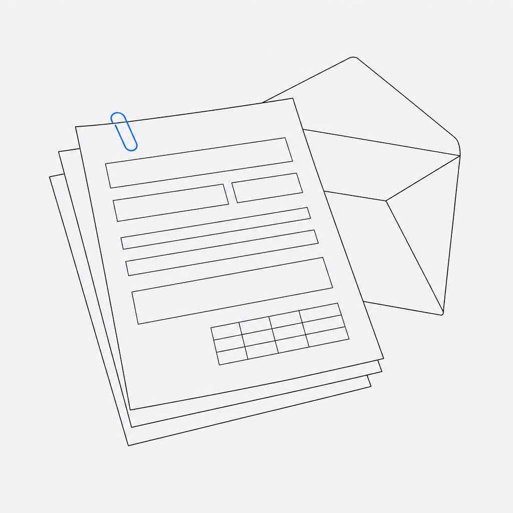 Un dossier de contestation : la lettre, les pièces à joindre et l’enveloppe